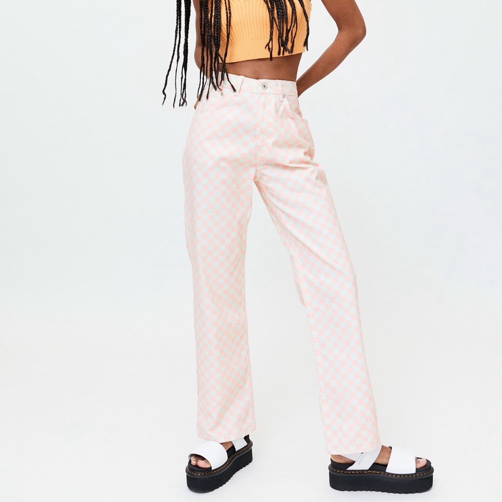 UO Ragged Priest Spectre Checkered Jeans